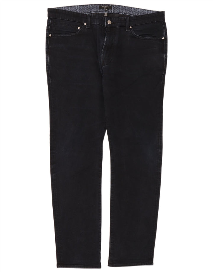 Ted Baker Mens Slim Jeans W36 L32 Azul Marinho Algodão
