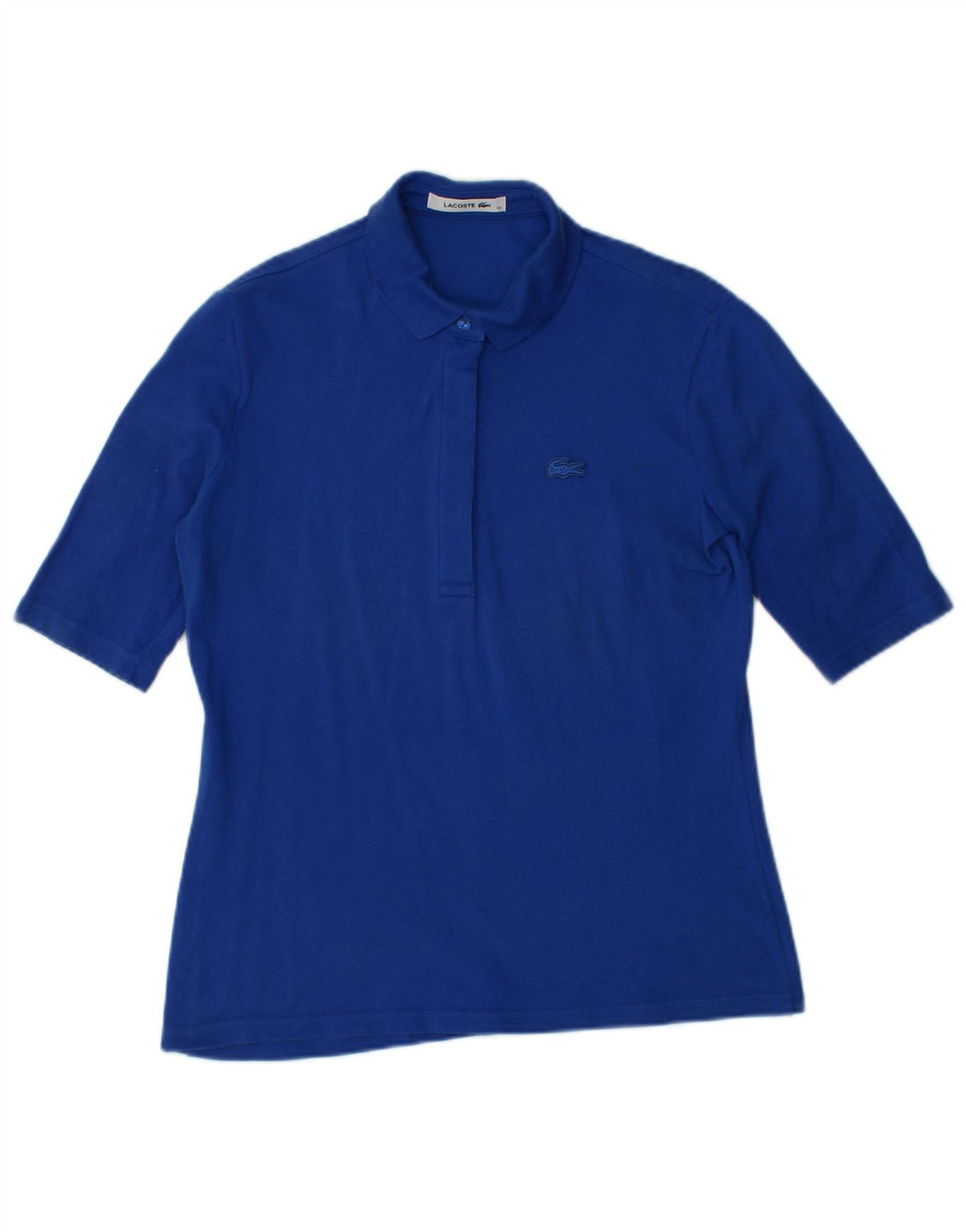 Camisa polo feminina LACOSTE tamanho 40 algodão azul médio