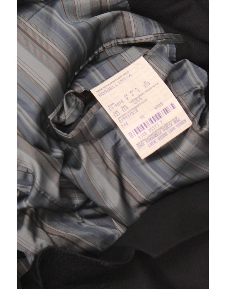 Jaqueta blazer masculina de 3 botões Hugo Boss EU 56 3XL lã virgem preta