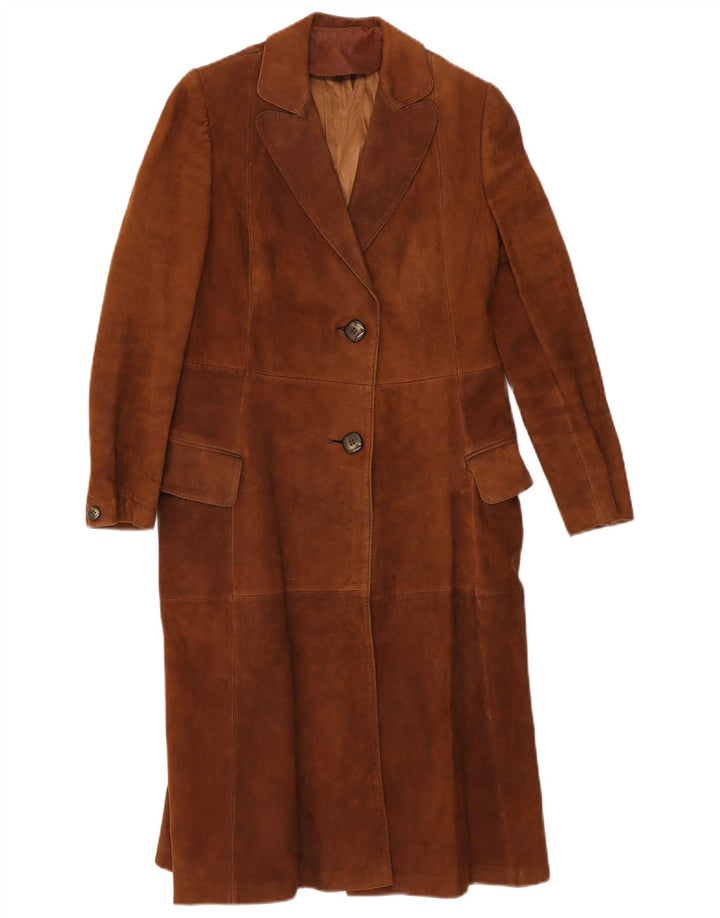 Sobretudo feminino vintage de camurça IT 44 marrom médio