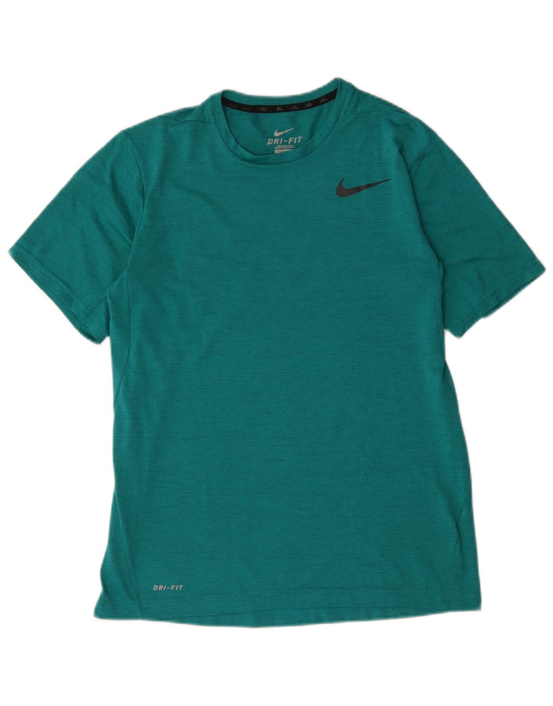 Camiseta masculina Nike Dri Fit Top médio turquesa manchado de poliéster