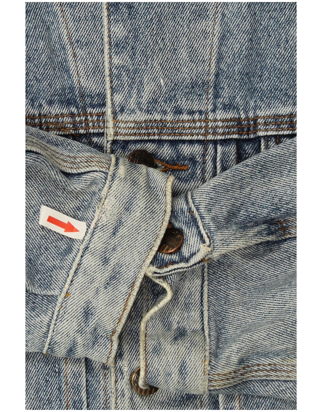 Jaqueta jeans masculina vintage UK 36 pequena azul
