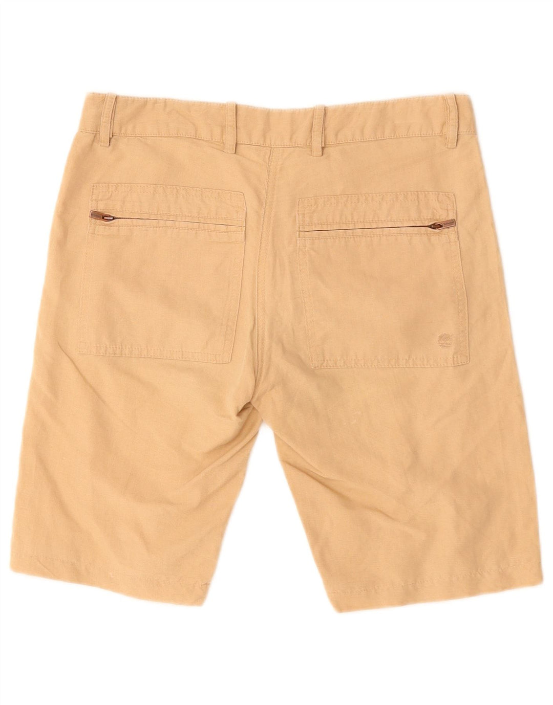 Shorts Chino feminino Timberland US 4 pequeno W27 algodão bege