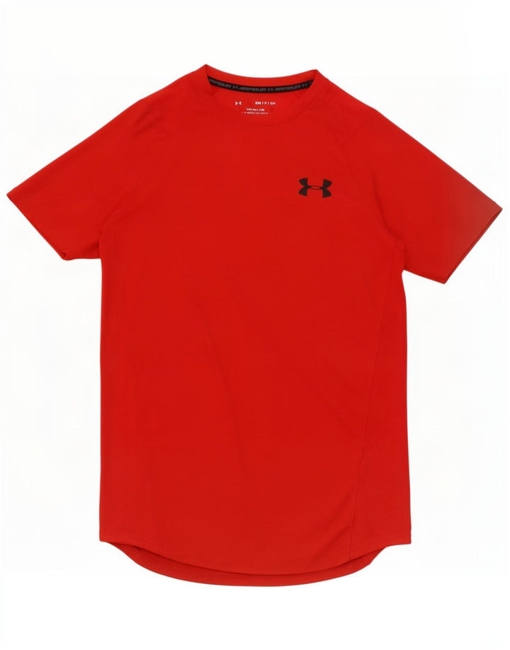 Camiseta masculina Under Armour Heat Gear Top pequeno vermelho