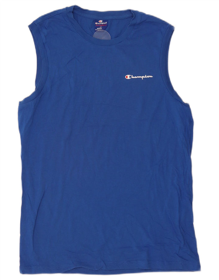 CHAMPION Mens Colete Top Azul Médio