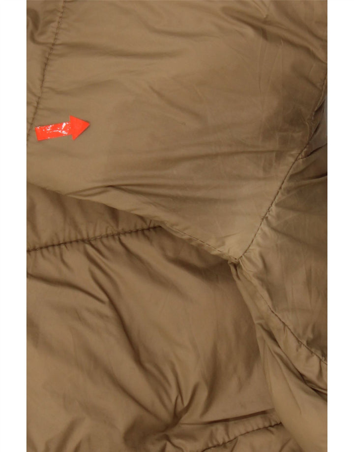 Jaqueta acolchoada com capuz masculina Zara UK 36 pequena bege
