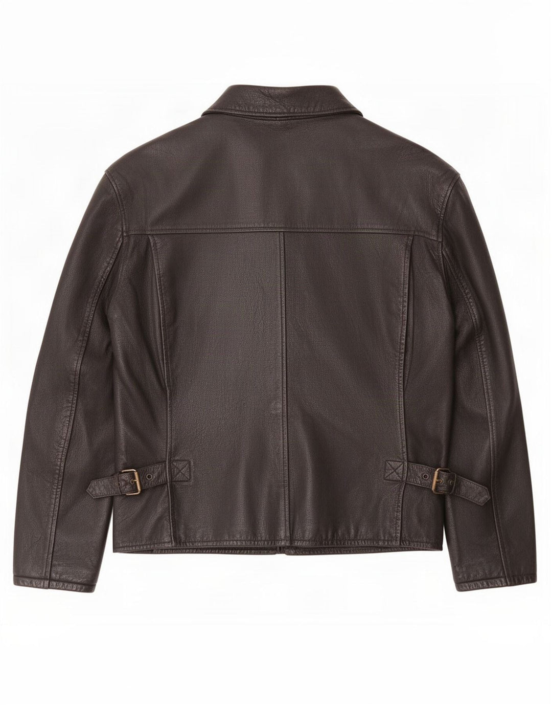 Jaqueta de couro masculina vintage UK 42 XL preta