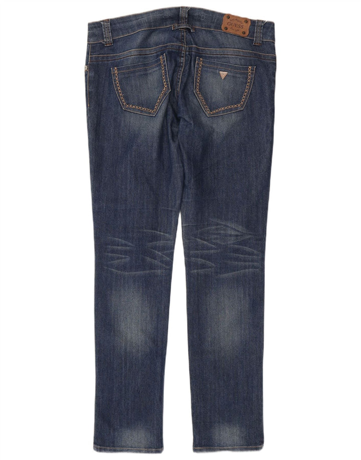 Guess Jeans Slim Feminino W31 L33 Azul Algodão