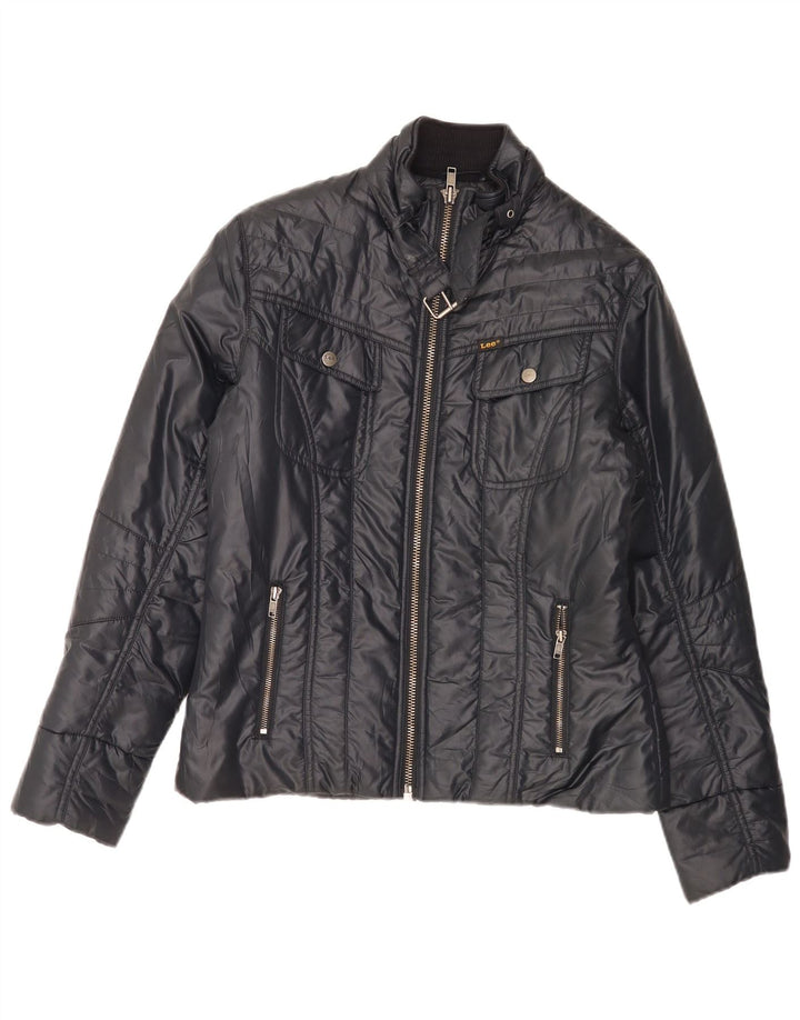 Jaqueta bomber feminina Lee UK 14 poliéster azul marinho médio