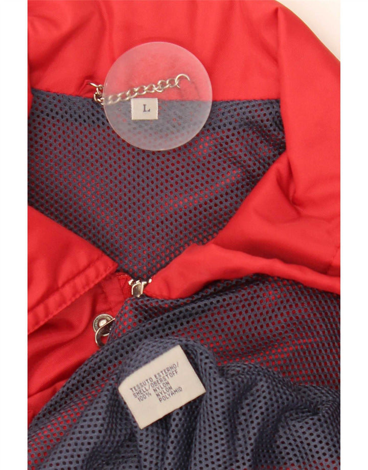 Jaqueta utilitária masculina vintage UK 40 grande nylon vermelho