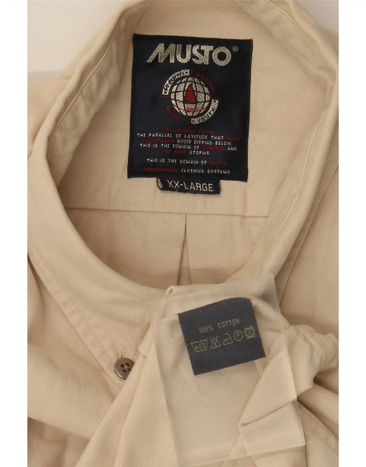 Camisa masculina Musto 2XL algodão bege
