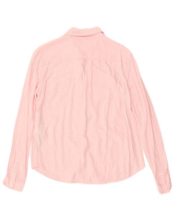 Camisa feminina Levi's Classic Fit UK 10 pequena viscose rosa