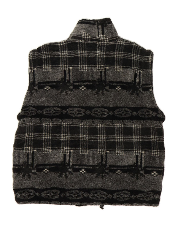 CAMPAGNOLO Mens Fleece Gilet UK 40 Grande Cinza Fair Isle Poliéster