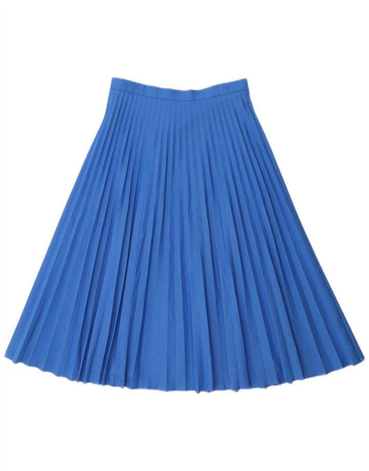 Saia plissada feminina VINTAGE IT 40 pequena W26 azul
