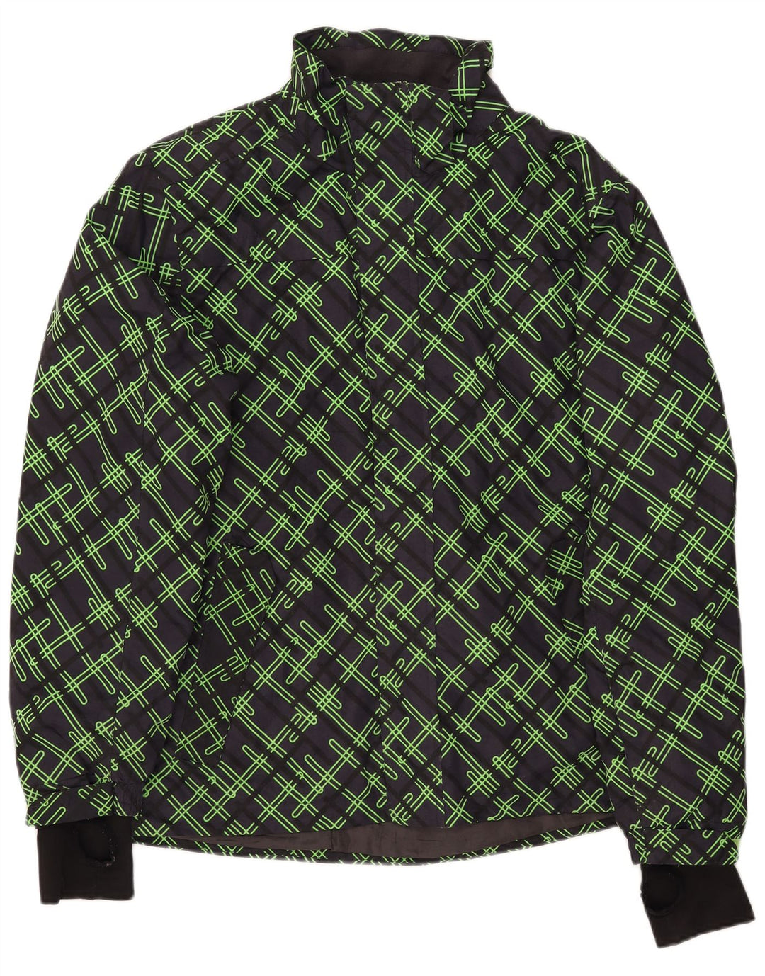 Jaqueta corta-vento masculina CRIVIT UK 40 grande poliéster geométrico azul marinho