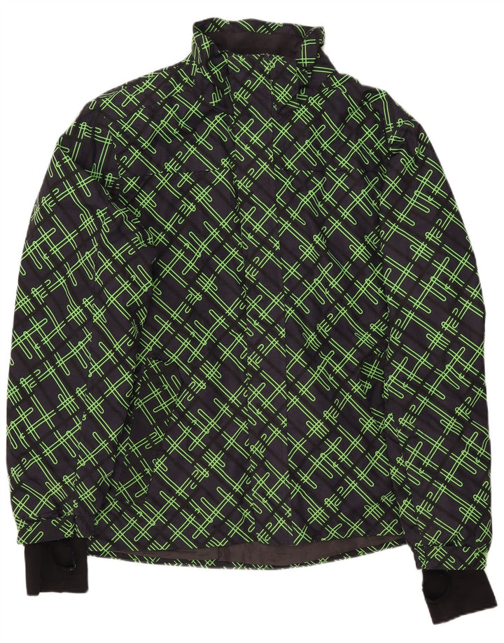 Jaqueta corta-vento masculina CRIVIT UK 40 grande poliéster geométrico azul marinho