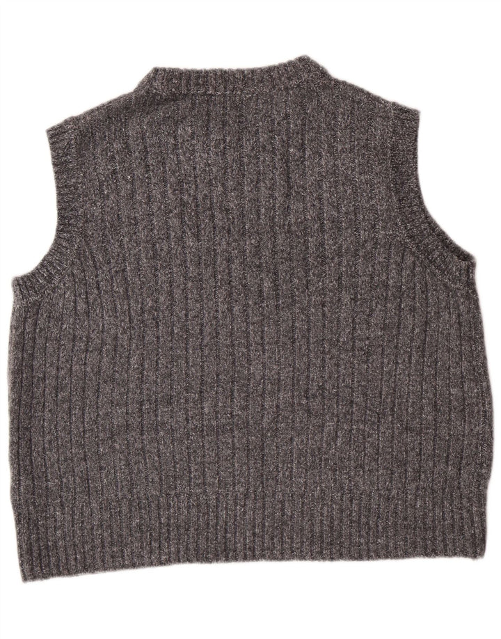 Regata feminina MARKS & SPENCER com colete curto Reino Unido 16 grande poliéster cinza