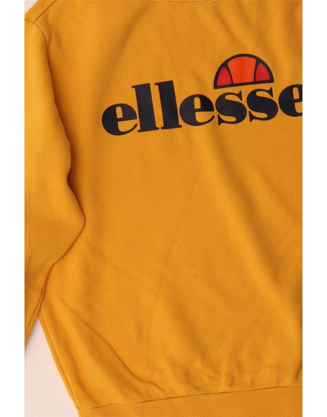 ELLESSE moletom feminino grande com estampa gráfica UK 12 médio amarelo