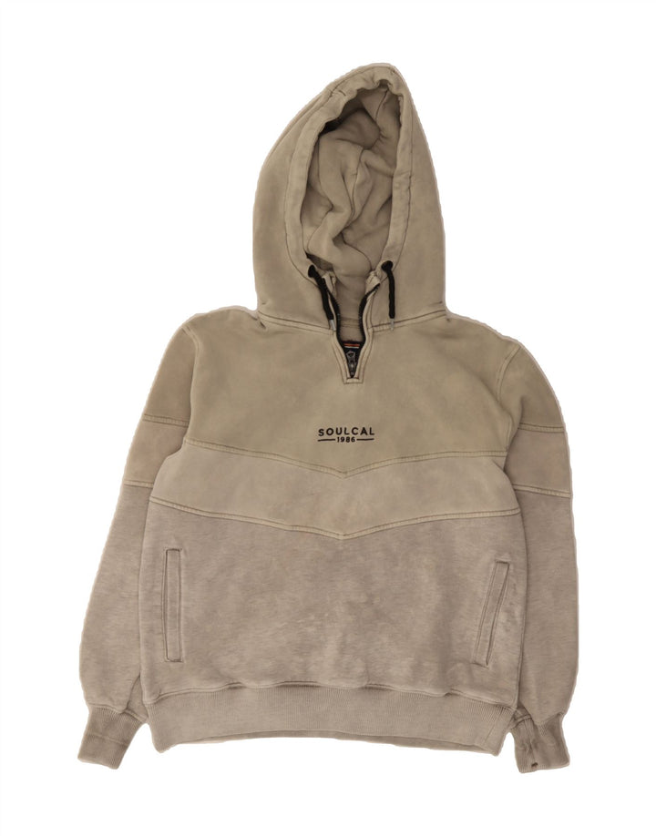 SOUL CAL Womens Hoodie Jumper UK 10 Small Grey Cotton Vintage Soul Cal and Second-Hand Soul Cal from Messina Hembry 