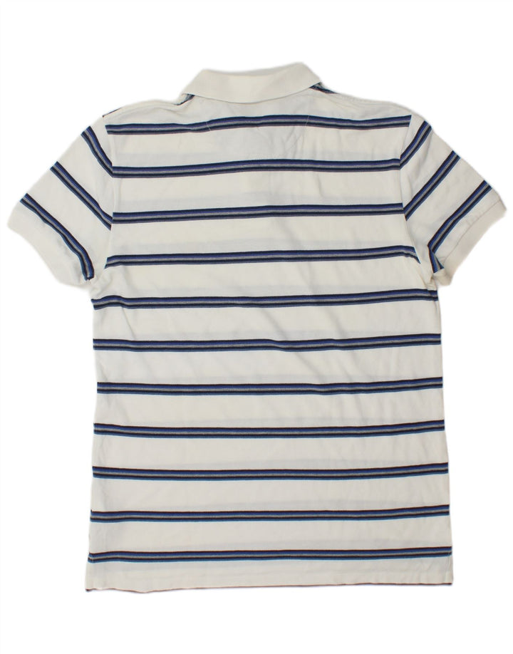 Camisa polo masculina Gap grande algodão listrado branco