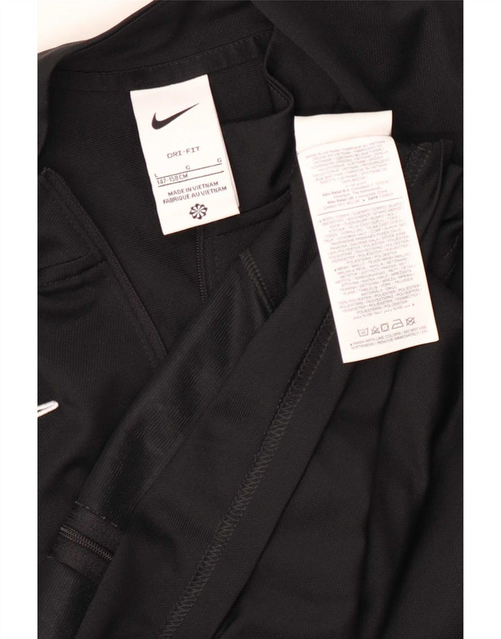 Jaqueta Nike Boys Dri Fit Tracksuit 12-13 anos grande poliéster preto