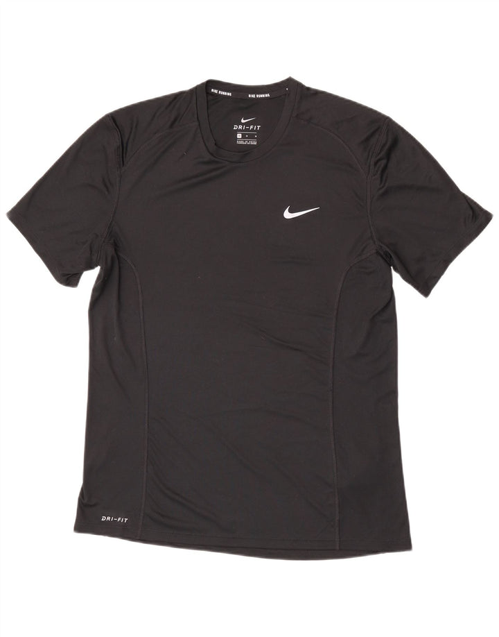 Camiseta masculina NIKE Dri Fit Top médio preto poliéster
