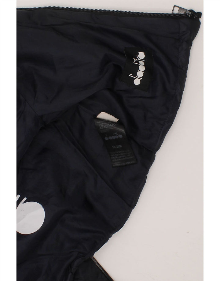 DIADORA Boys Hooded Padded Jacket 2-3 Years Navy Blue Nylon Vintage Diadora and Second-Hand Diadora from Messina Hembry 