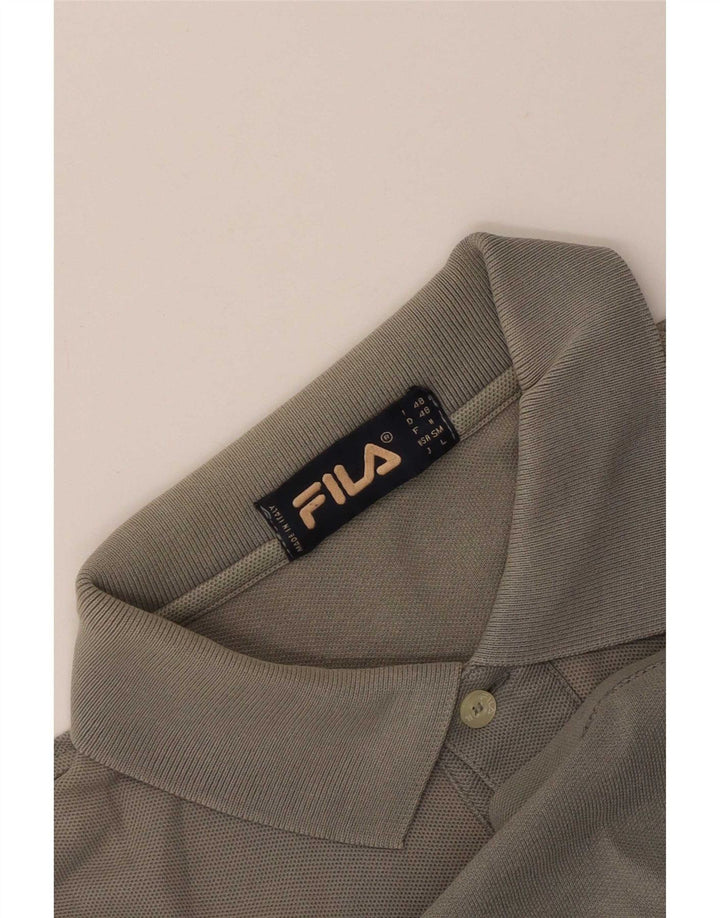 Camisa Polo Masculina Fila Pequena Cinza