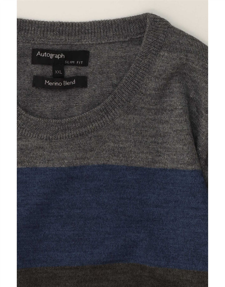 Suéter masculino Marks & Spencer Autograph com gola redonda 2XL multicolorido