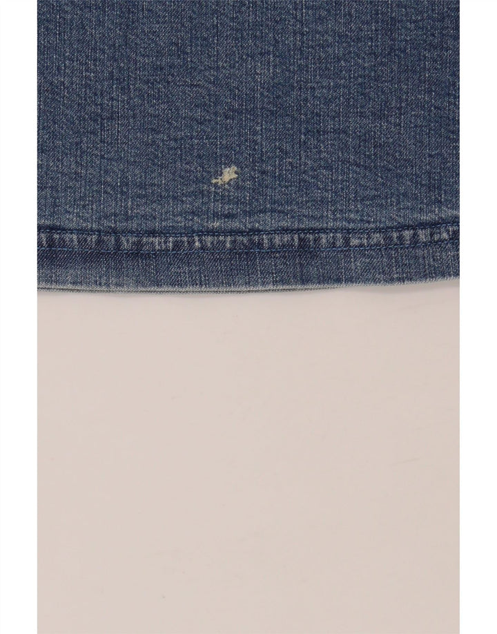 Saia jeans feminina ARMANI Reino Unido 14 médio W28 algodão azul