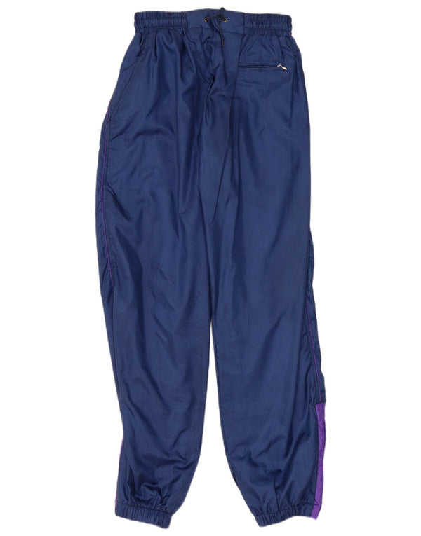 Calça de treino masculina vintage joggers grande bloco colorido azul marinho