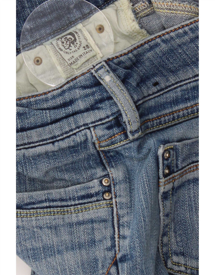 Diesel feminino bootcut jeans W28 L28 azul algodão
