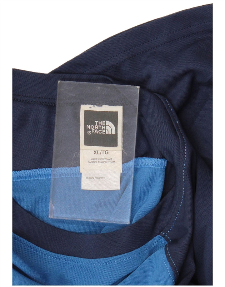 Camiseta masculina THE NORTH FACE Top XL azul colorblock poliéster