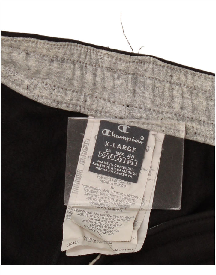 CHAMPION Calça de treino masculina gráfica Joggers XL algodão preto