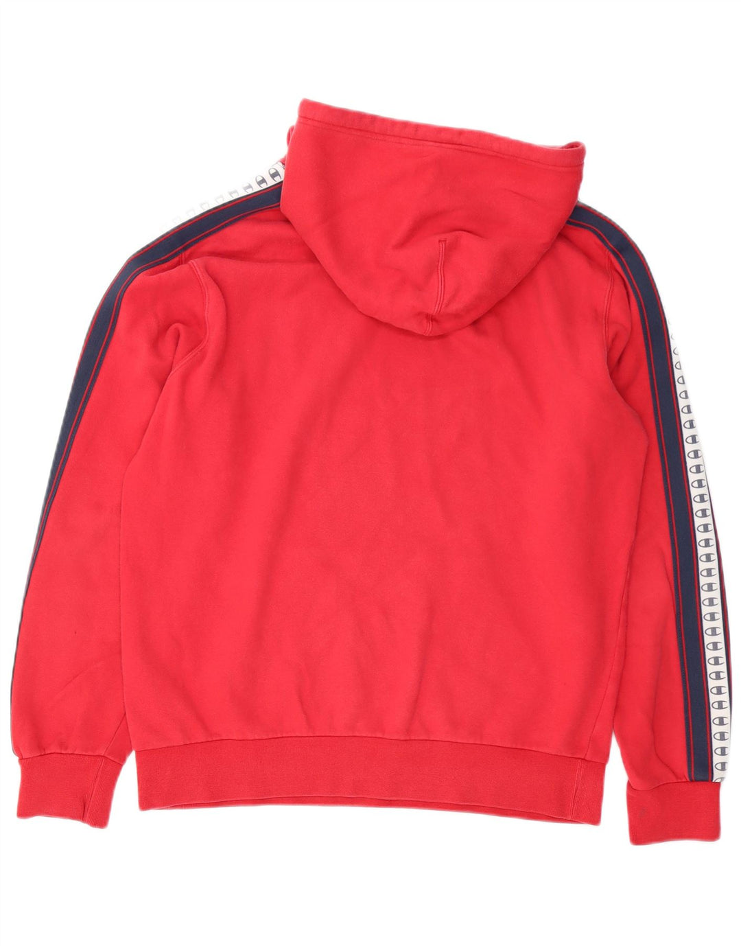 CHAMPION Suéter com capuz gráfico masculino grande bloco colorido vermelho