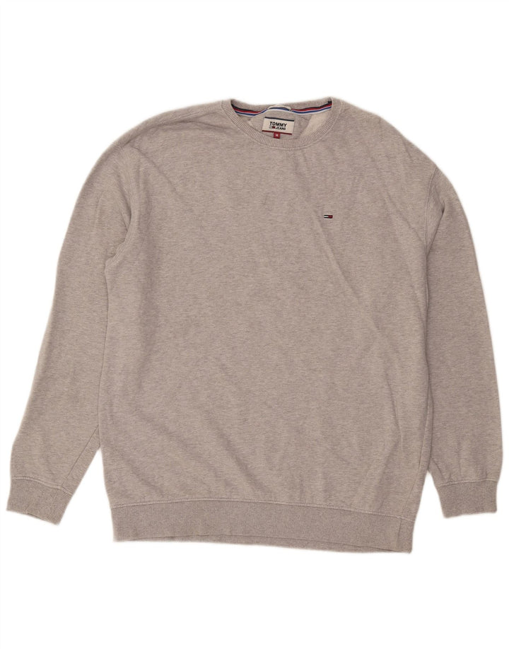Tommy Hilfiger moletom masculino com ajuste relaxado, moletom médio cinza algodão