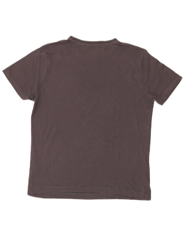 Dack's Mens Graphic T-Shirt Top Medium Grey Cotton