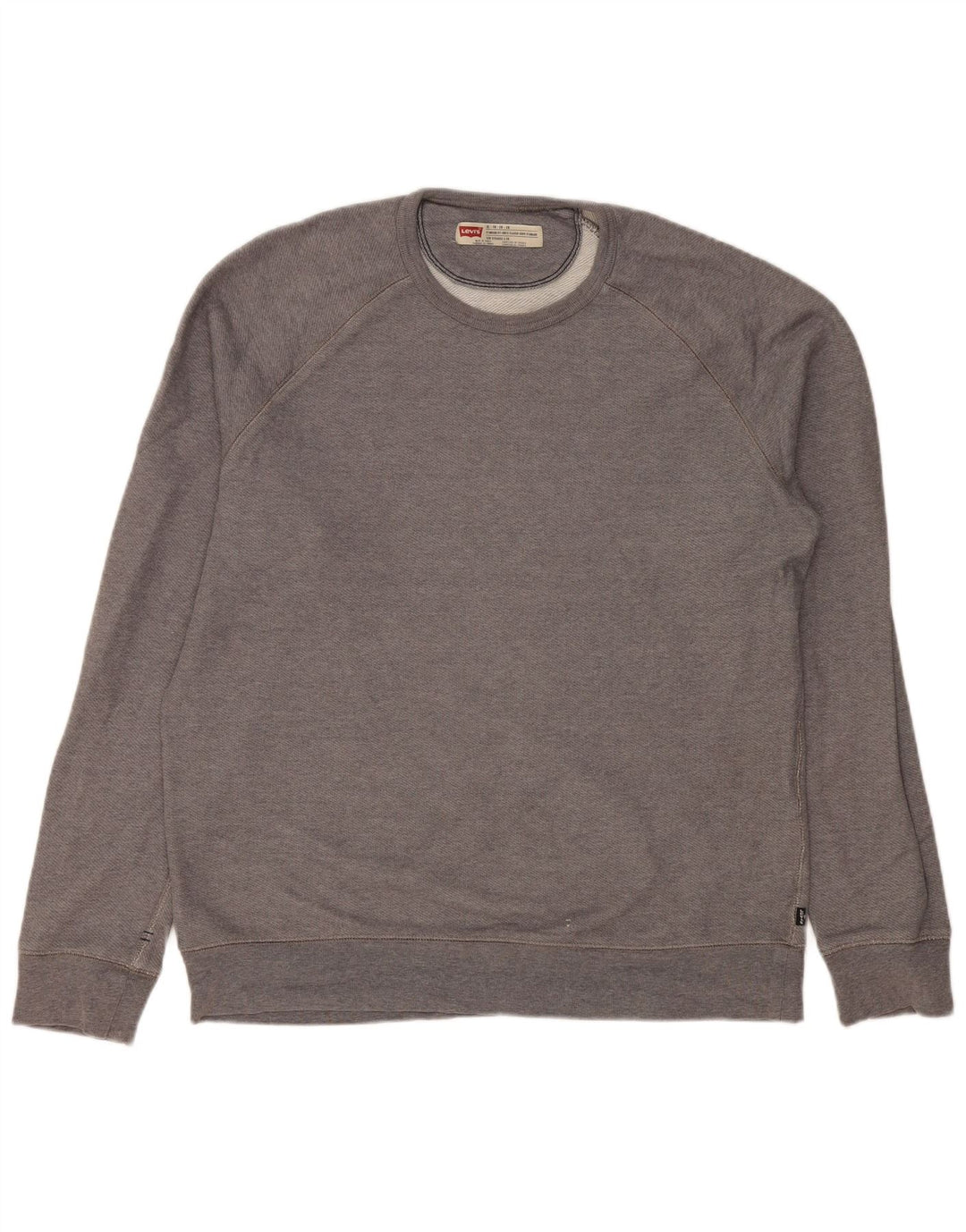 LEVI'S Mens Coupe Standard Fit Moletom Jumper XL Algodão Cinza