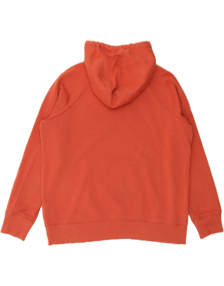 UNDER ARMOUR Womens Graphic Hoodie Jumper UK 14 Medium Orange Cotton Vintage Under Armour and Second-Hand Under Armour from Messina Hembry 