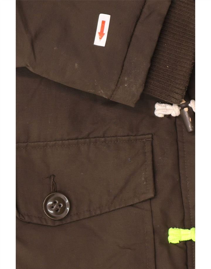 Jaqueta Parka Superdry Feminina com Capuz Oversized Reino Unido 10 Pequeno Cáqui Nylon