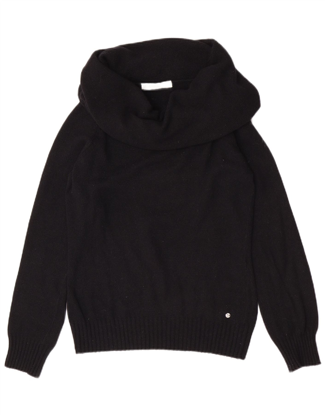 Suéter feminino North Sails com gola redonda Reino Unido 8 pequeno angorá preto