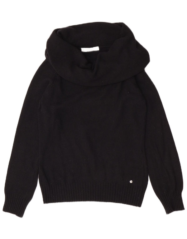 Suéter feminino North Sails com gola redonda Reino Unido 8 pequeno angorá preto