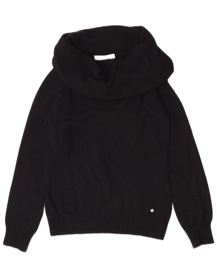 Suéter feminino North Sails com gola redonda Reino Unido 8 pequeno angorá preto