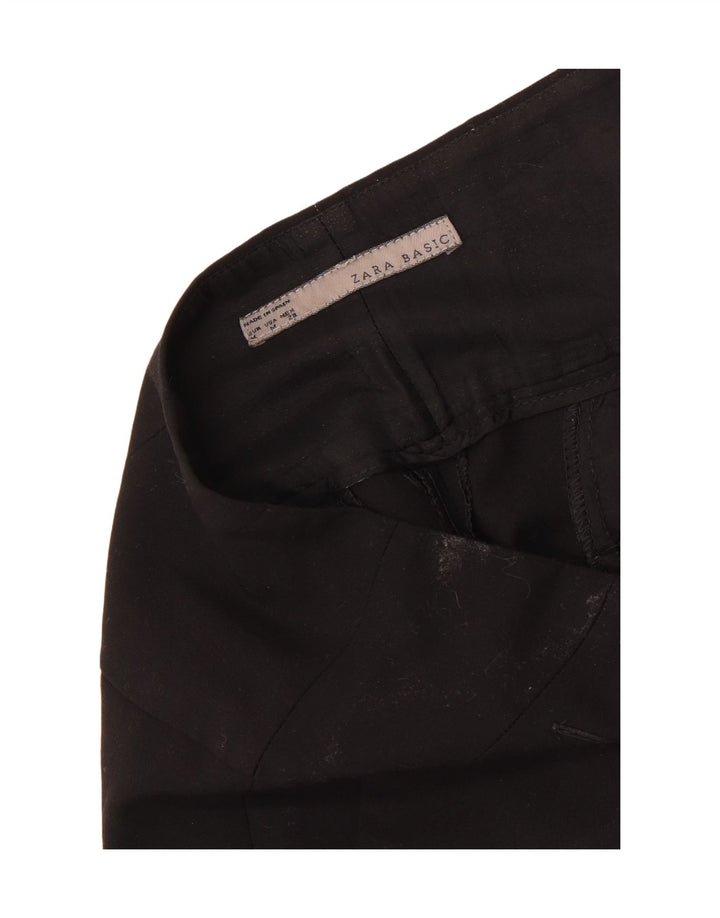 Zara Calça feminina reta casual média W28 L32 preta