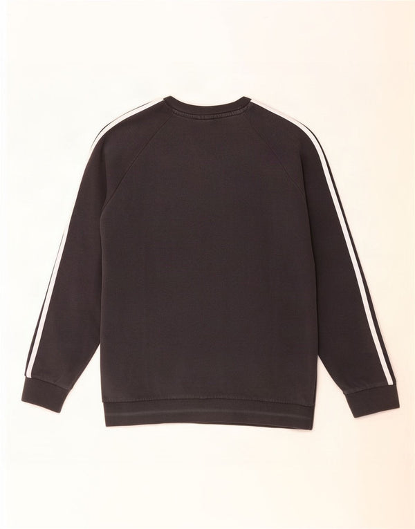 Adidas Mens Moletom Jumper Médio Algodão Preto