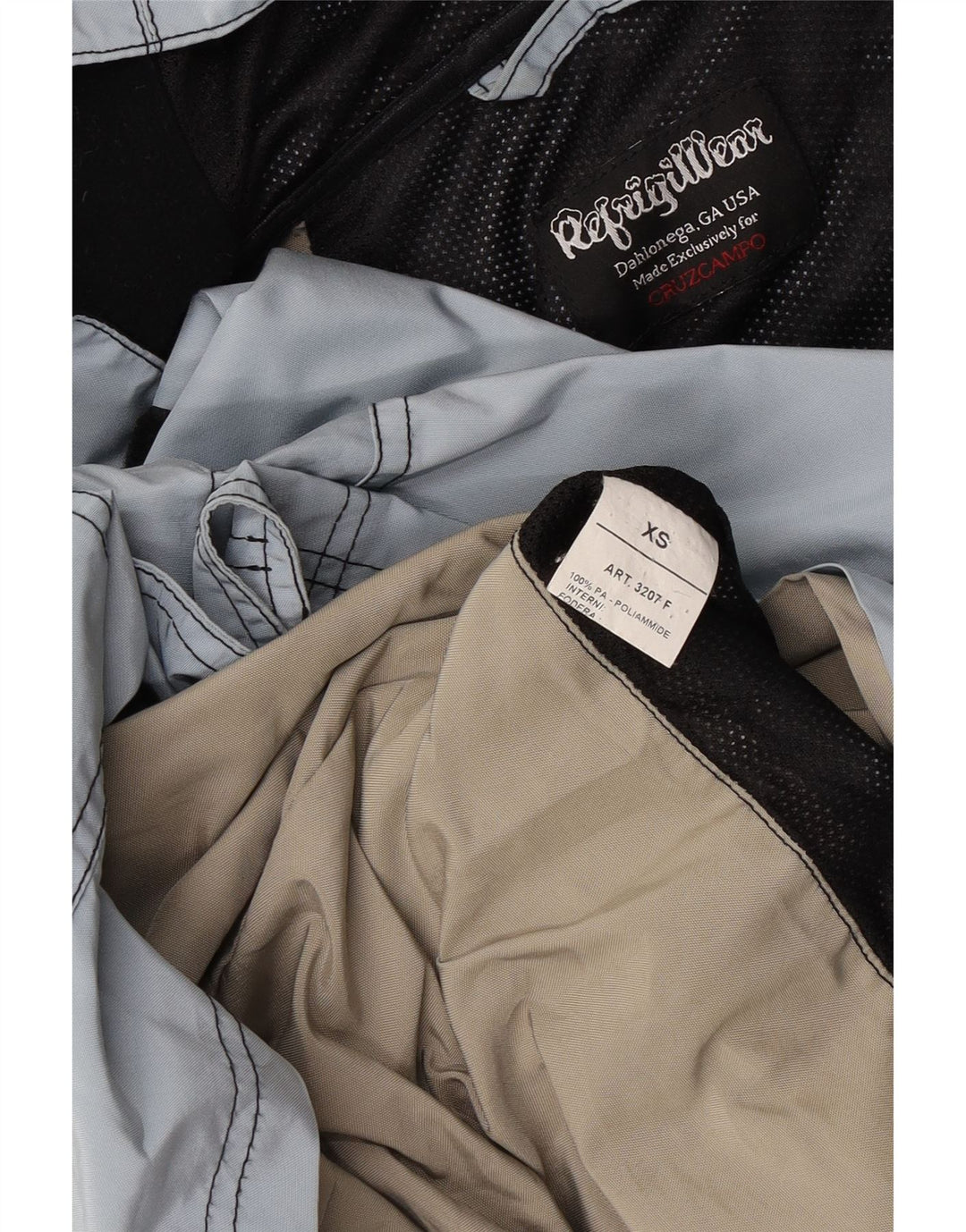 Jaqueta corta-vento masculina REFRIGIWEAR com capuz UK 34 XS azul poliamida