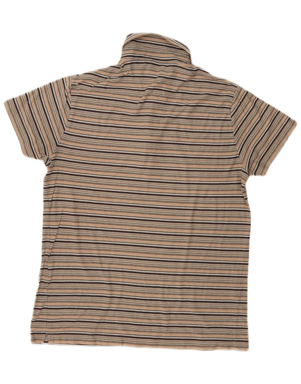 Camisa polo masculina Marlboro Classics grande listrada bege