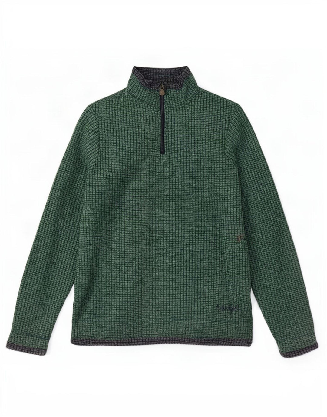 Weird Fish Womens Zip Neck Fleece Jumper Reino Unido 14 Grande Poliéster Verde