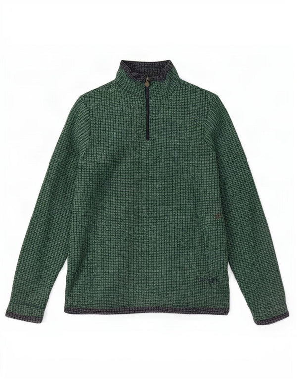 Weird Fish Womens Zip Neck Fleece Jumper Reino Unido 14 Grande Poliéster Verde