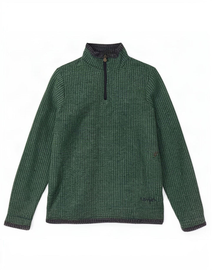 Weird Fish Womens Zip Neck Fleece Jumper Reino Unido 14 Grande Poliéster Verde
